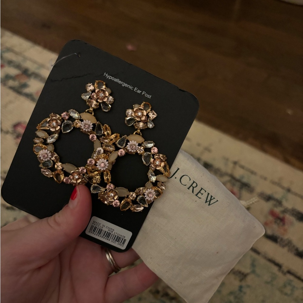 J.crew blush statement earrings